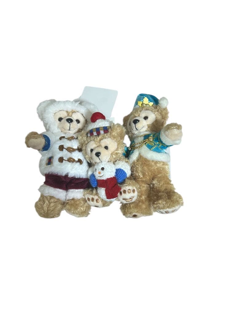 【極希少・当時物Today付】ダッフィー ぬいぐるみバッジ 3体＋缶＋Today