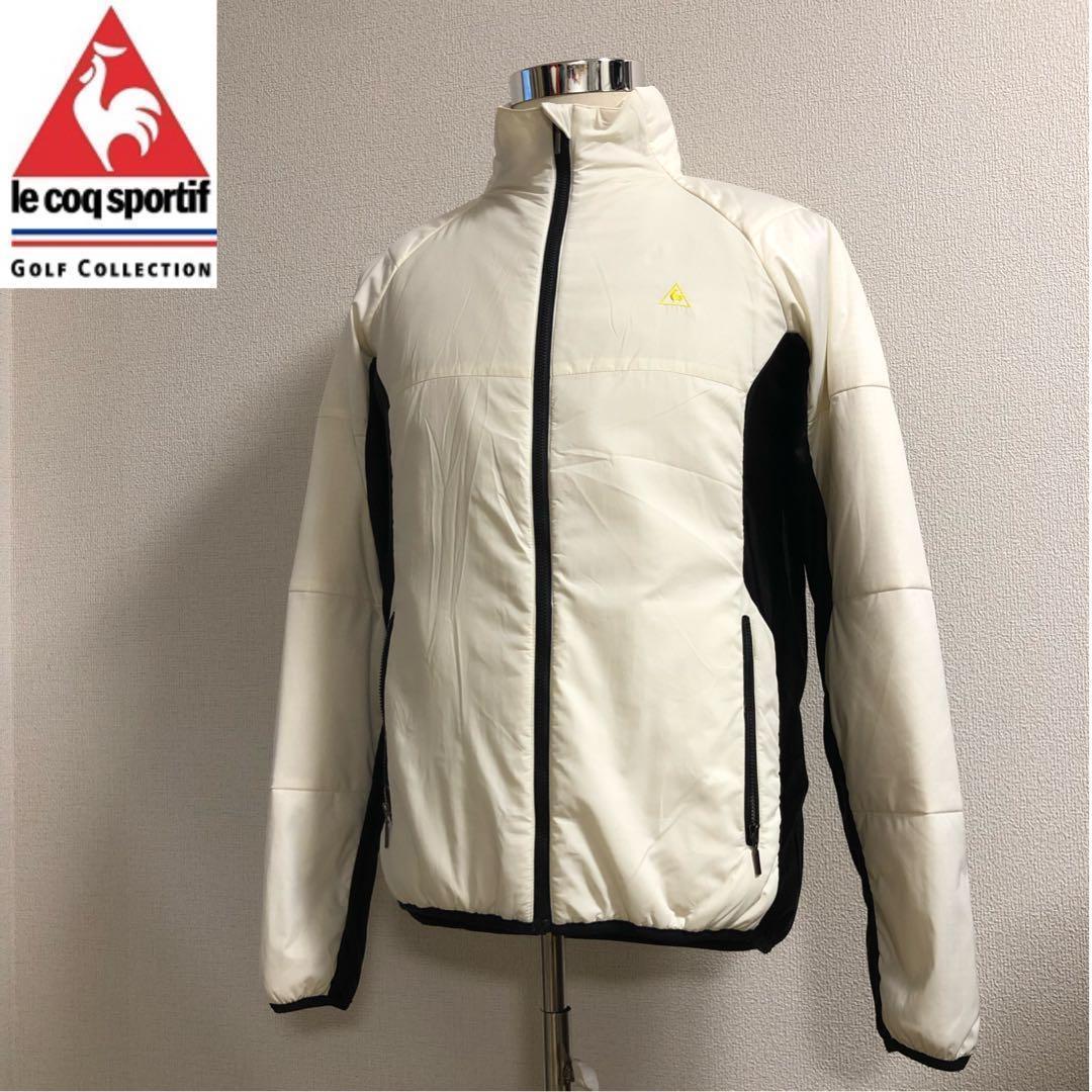 ルコックゴルフ◆ジップアップ ダウン ジャケット オフホワイト Lサイズ