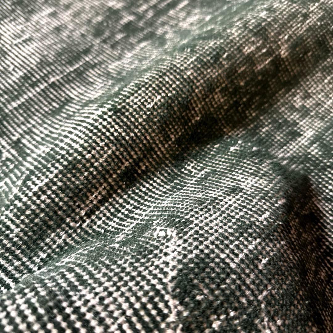 94.5×206ビリジアングリーン　ワンカラー　貴重トルコヴィンテージラグ