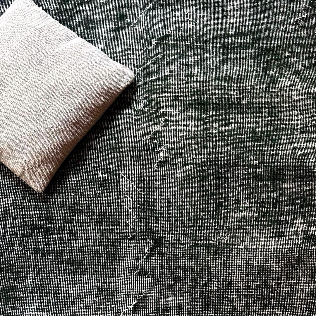 94.5×206ビリジアングリーン　ワンカラー　貴重トルコヴィンテージラグ