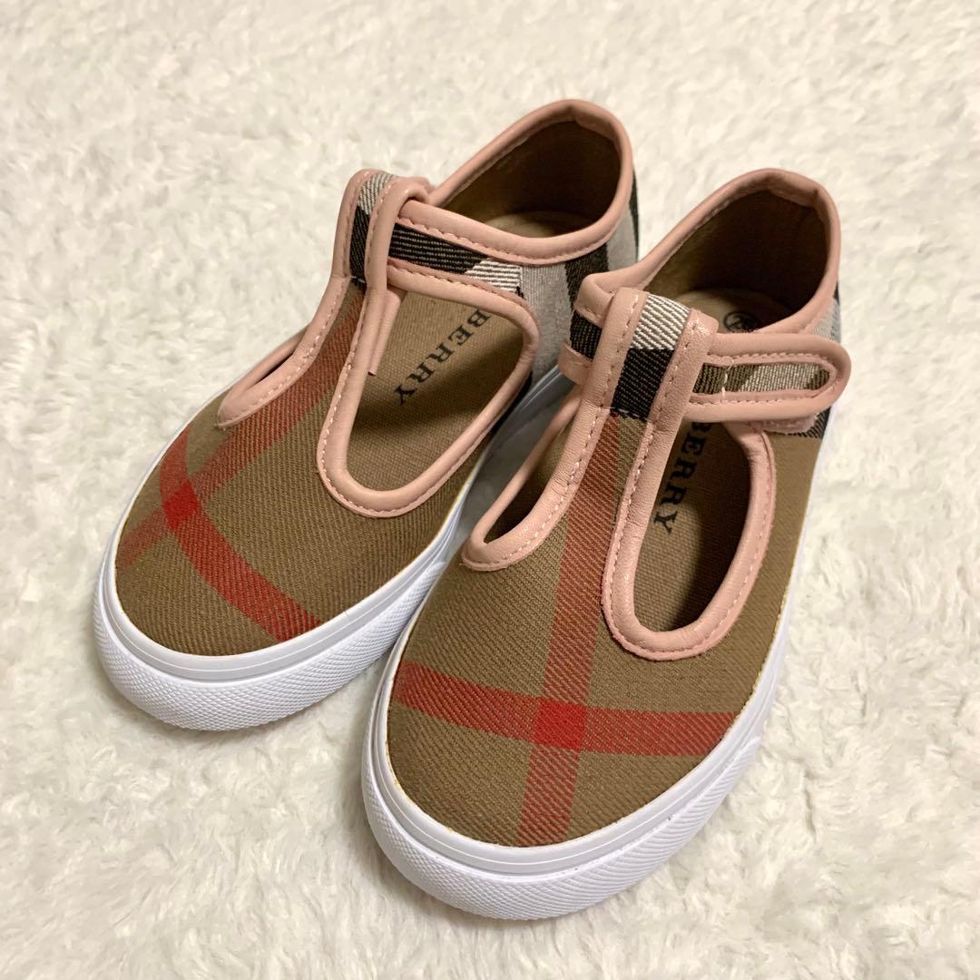 バーバリーチルドレン スニーカー ノバチェック 16cm タグ&箱付き未使用品