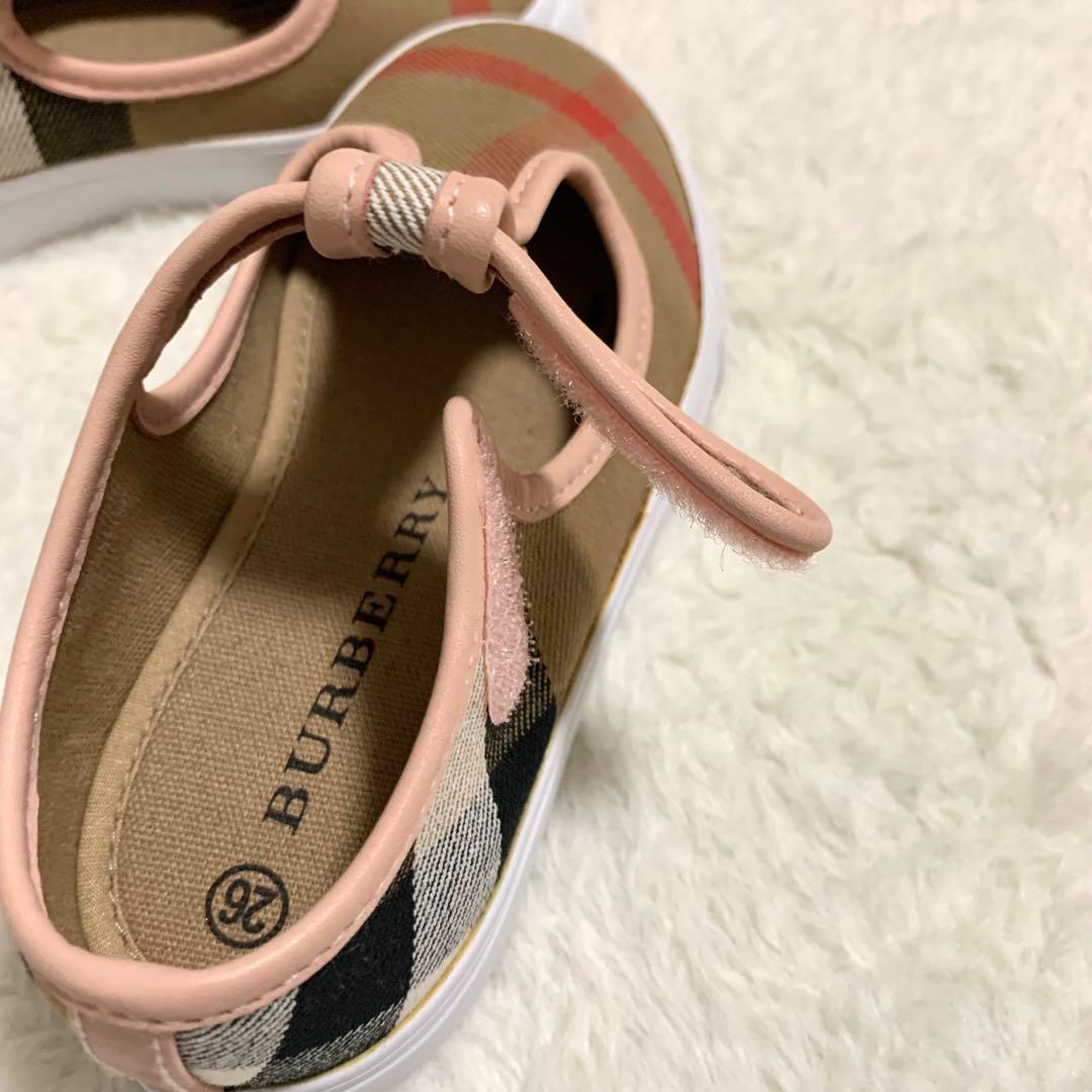 バーバリーチルドレン スニーカー ノバチェック 16cm タグ&箱付き未使用品