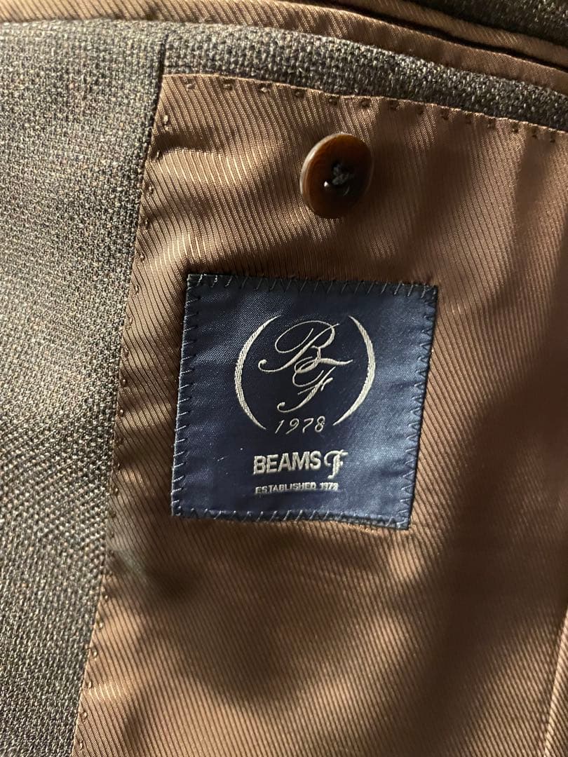 BEAMS F REDA ホップサック ジャケット ブラウン 46-8R