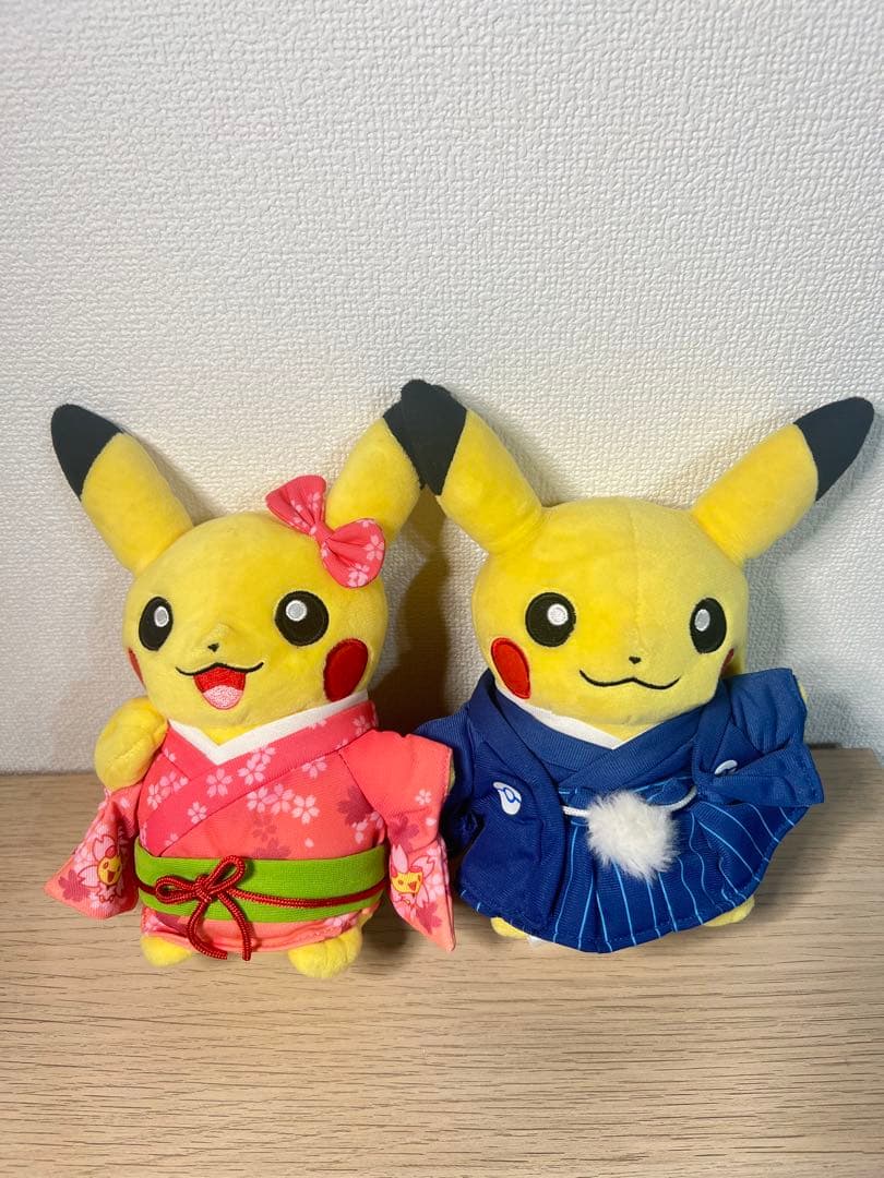 マンスリーピカチュウ 2016 お正月 ペア ぬいぐるみ ポケモンセンター限定