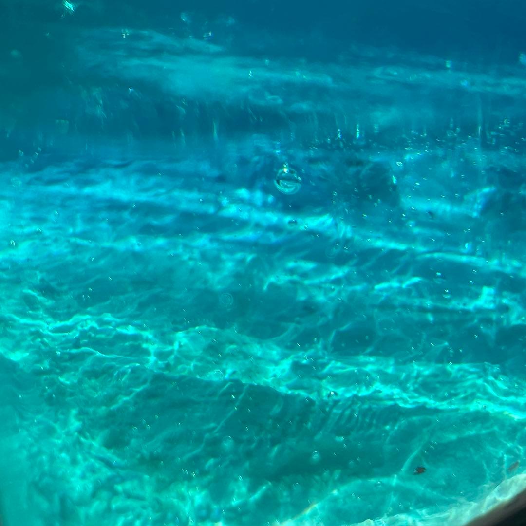 【波紋アート】Real Ocean／立体オブジェ／15cmプリズム×6cm