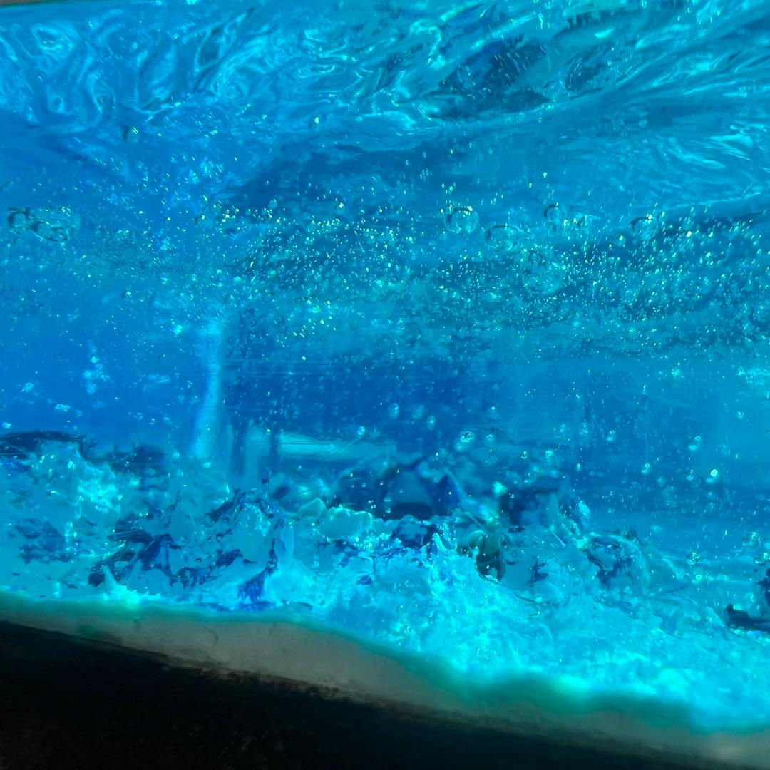 【波紋アート】Real Ocean／立体オブジェ／15cmプリズム×6cm