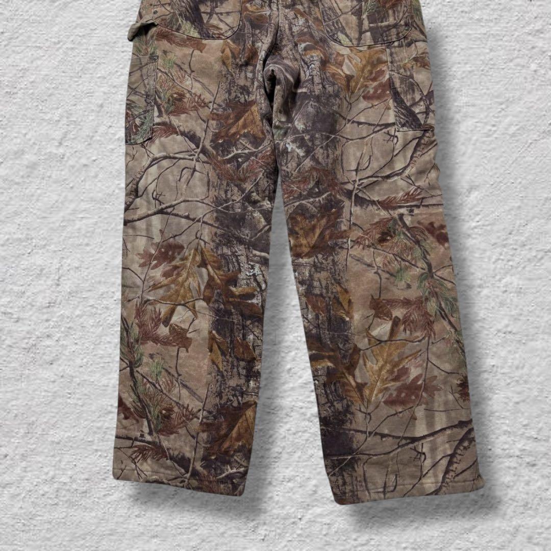 しんしんカーハートオーバーオールダブルニーリアルツリー90sダック地