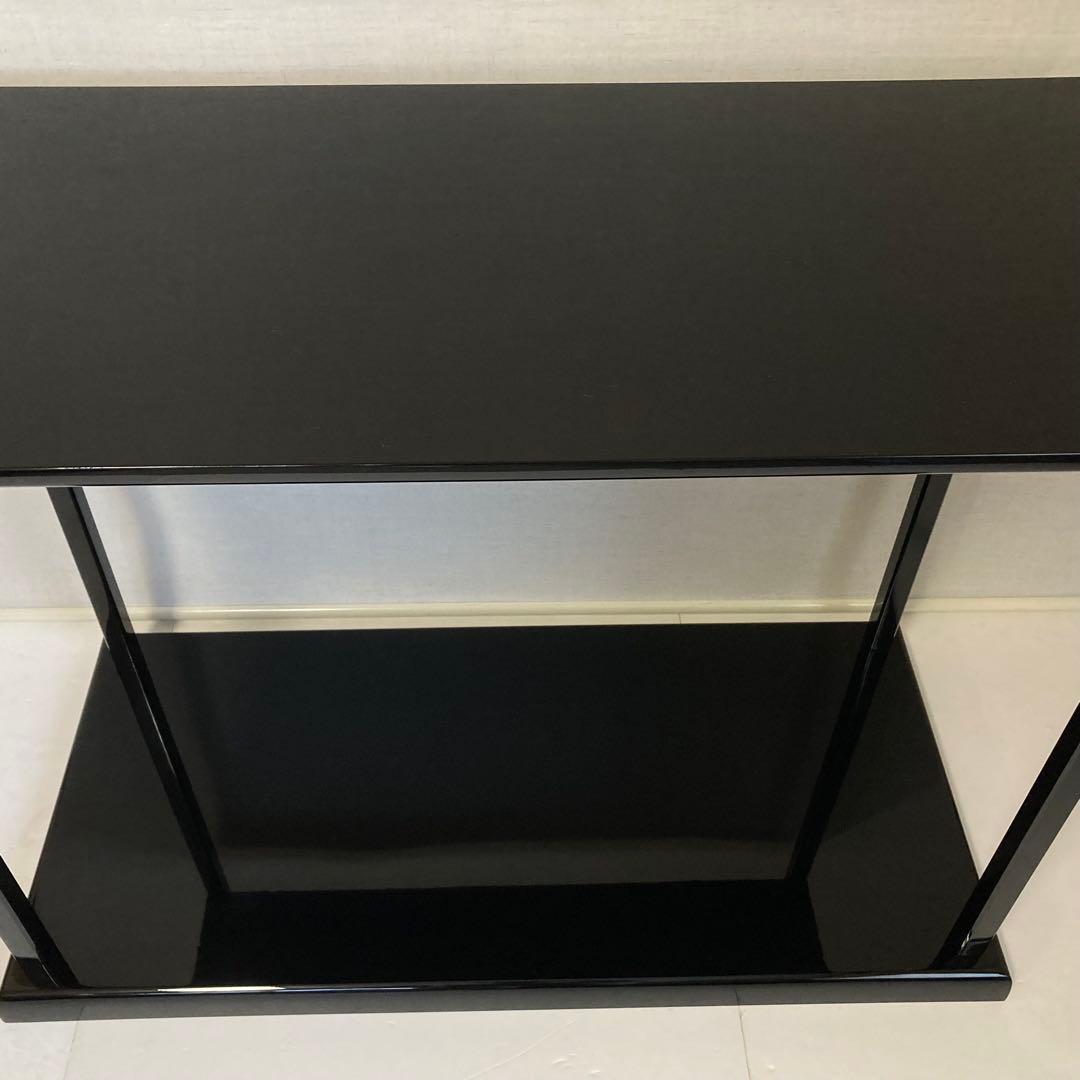 真台子 飾り棚 台 真塗 黒 木製 組立式 大型 和風 茶道具 レトロ