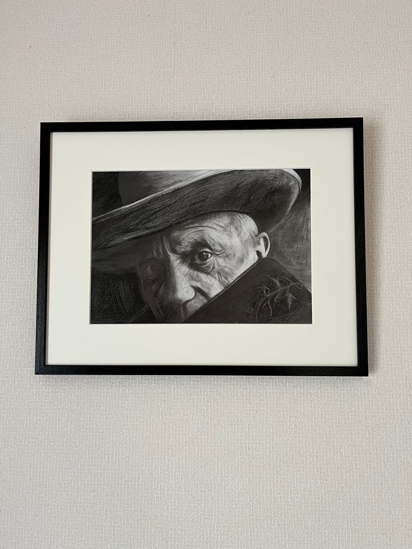 モノクロ鉛筆画 人物肖像 B4サイズ