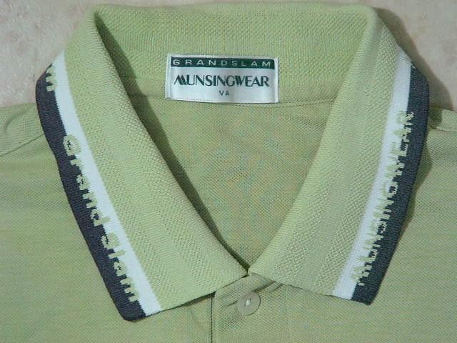 36752 マンシングウエア　メンズ　ポロシャツ　黄緑色　NA