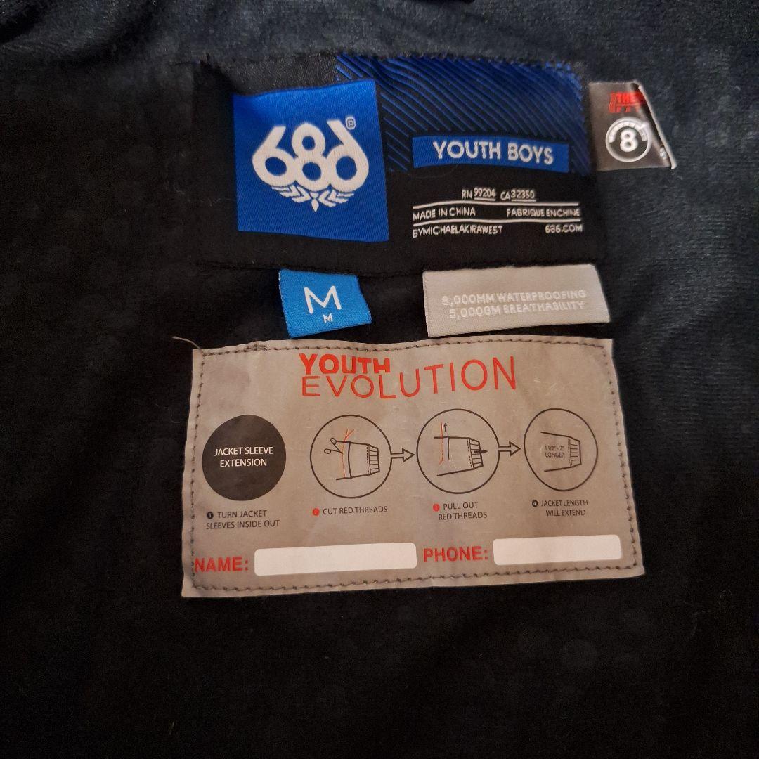 スノーボードウェア686 　ブラック/オレンジ