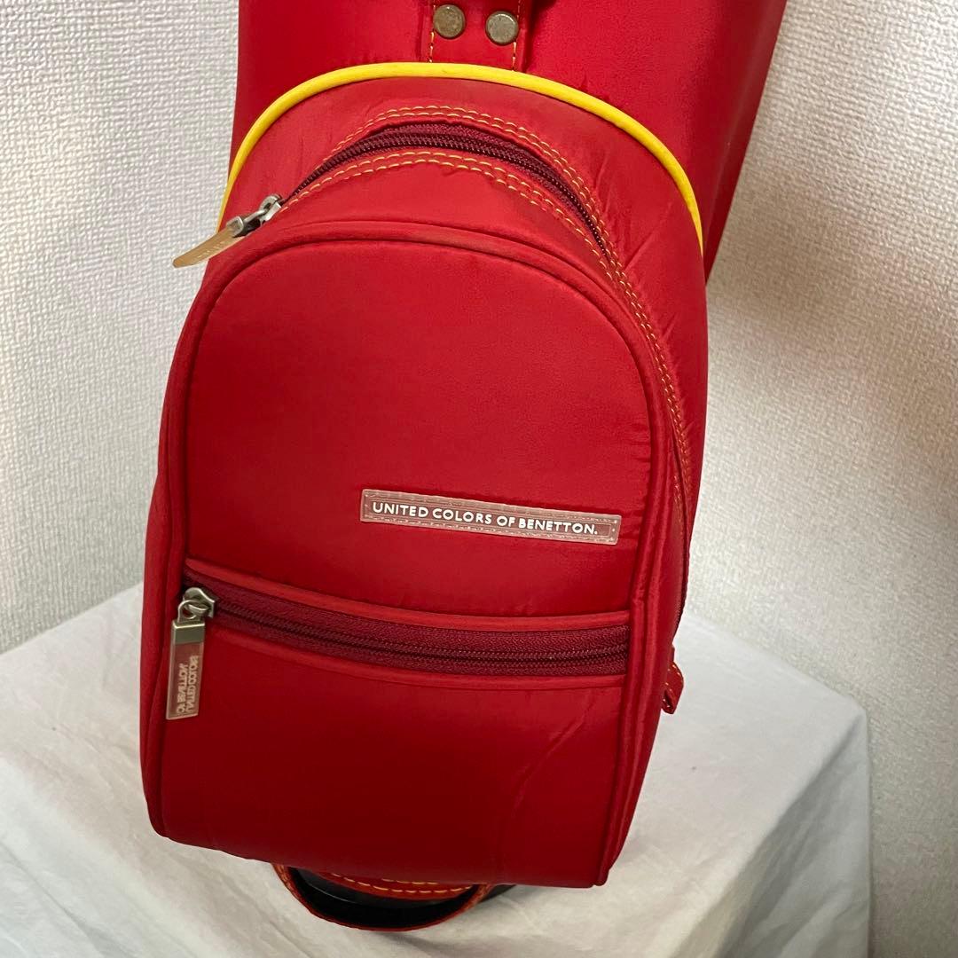 BENETTON ベネトン　キャディバッグ　赤