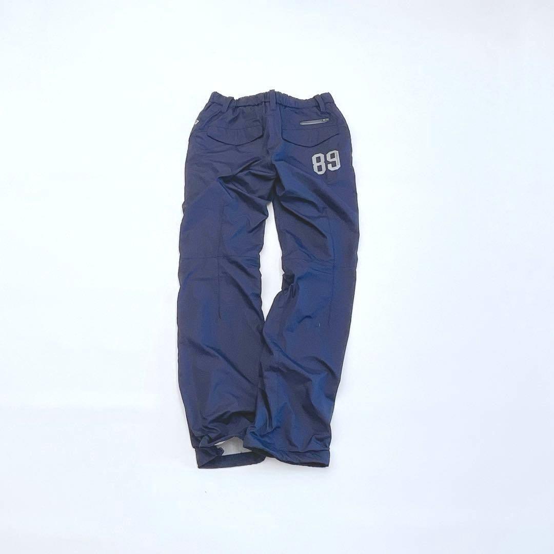 パーリーゲイツ ロングパンツ 0/S 裏起毛 ネイビー　バックロゴ　レディース