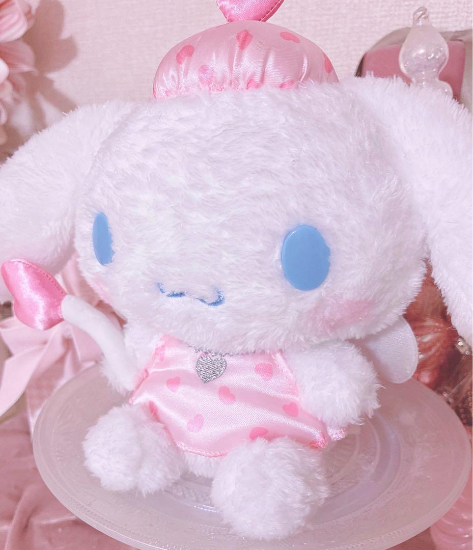 希少♡レア♡昭和レトロ♡シナモロール♡ハート♡ぬいぐるみ♡ピンク♡ロリータ♡