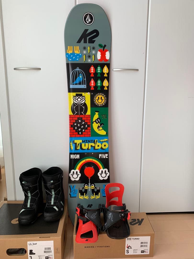 K2 MINI TURBO キッズスノーボード3点セット 130cm