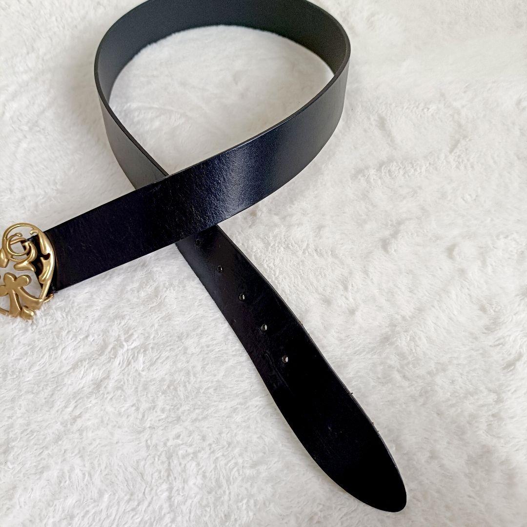 D＆G ドルガバ　ベルト　ハート　ゴールド　ブラック　黒　金