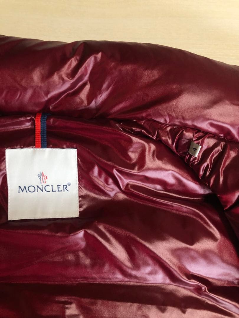 ※訳あり【MONCLER】モンクレール ダウンベスト 希少色　ボルドー　4