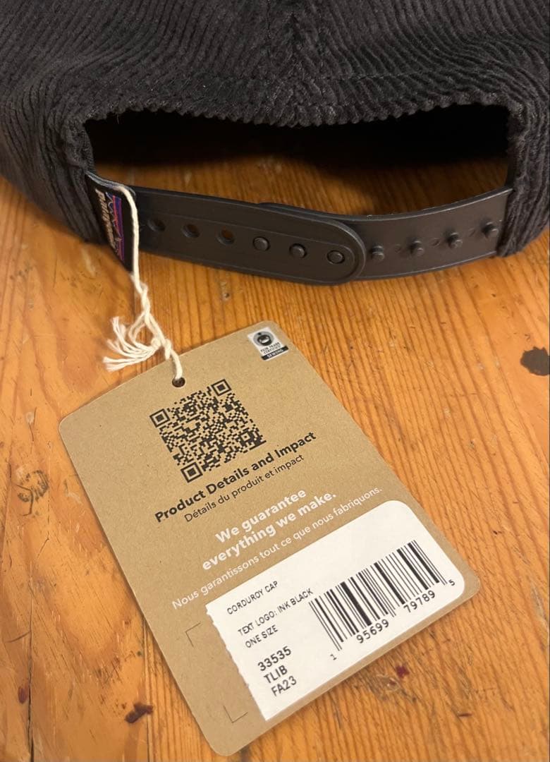 新品 Patagonia パタゴニア コーデュロイ ブラック 黒 キャップ