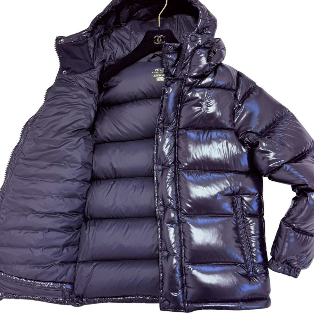 お*む様 【極美品】ポロラルフローレン シャイニーブラック ダウンジャケット ポ