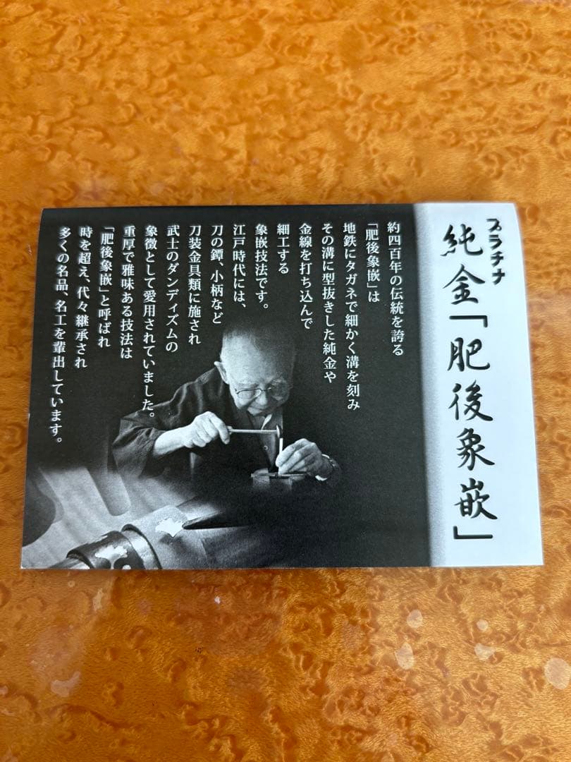 プラチナ萬年筆＃３７７６ 純金「肥後象嵌」絵柄（イチョウ）ペン先：中字受注生産