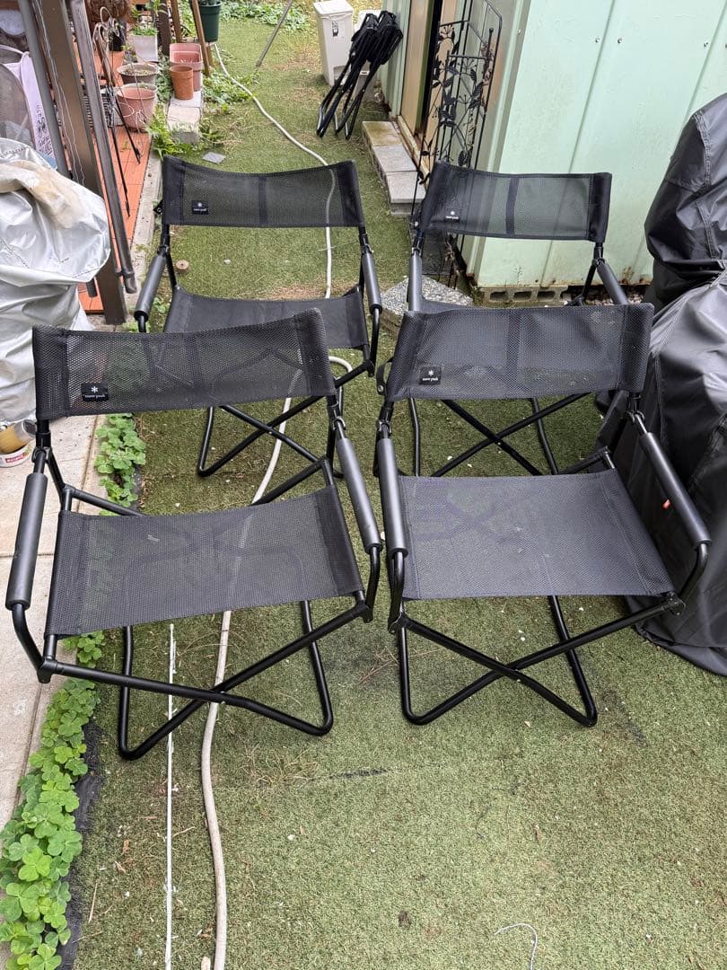 廃盤  peak FDチェア ブラック 4脚セット 希少