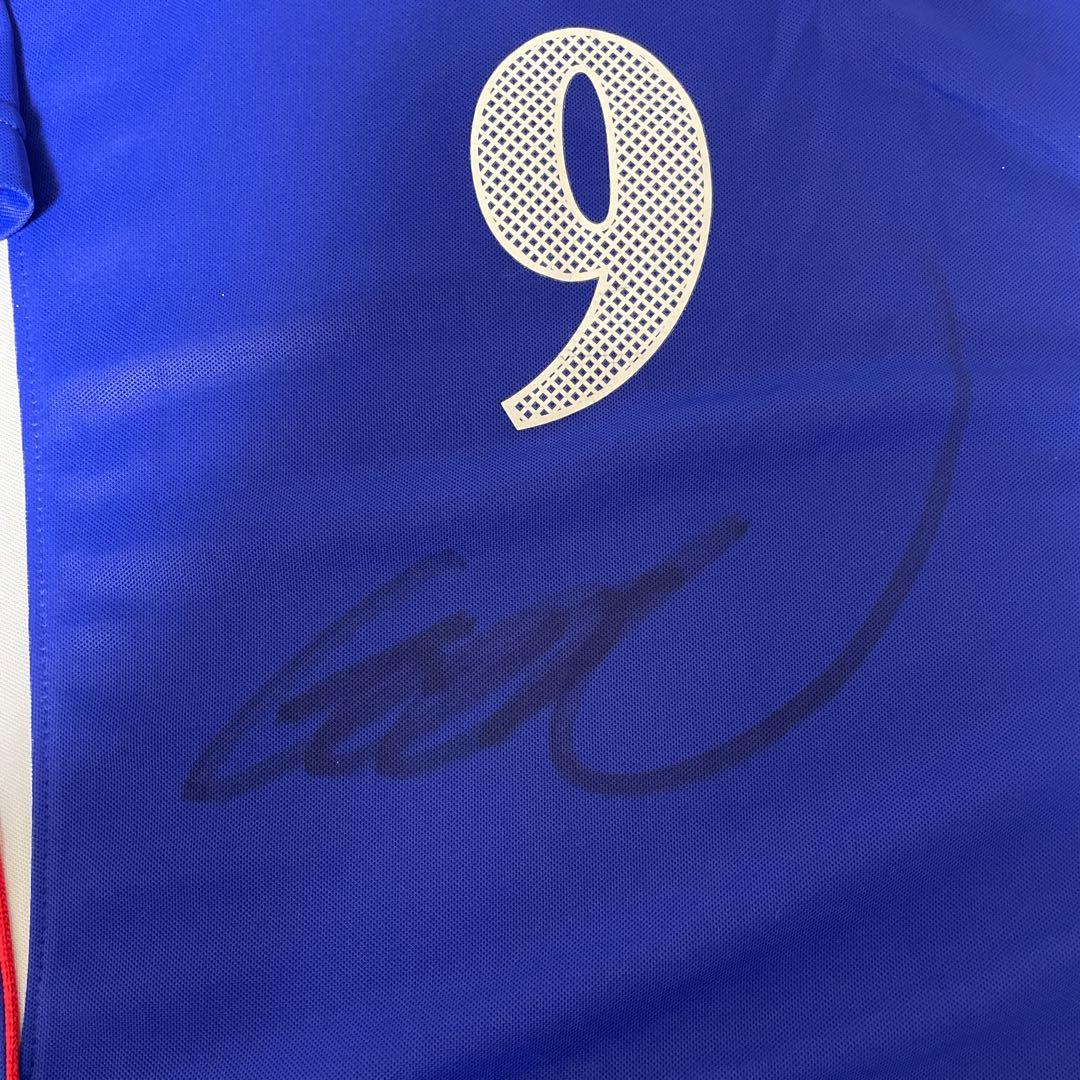 サッカー日本代表　【サイン入り】 9中山雅史選手ユニフォームLサイズ