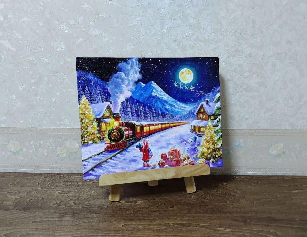 そ*】様 【聖夜にお届け】アクリル画 F3 風景画 絵画