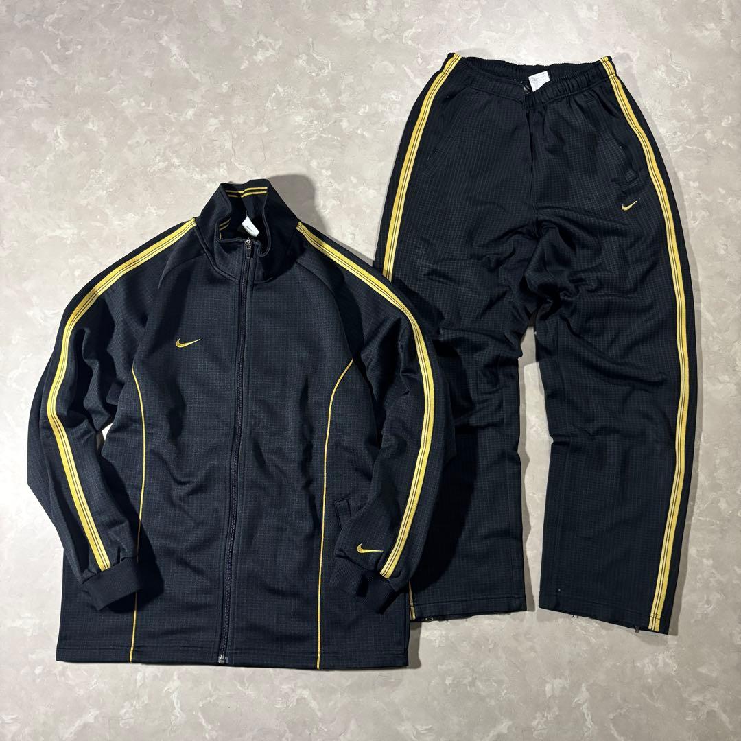 00s OLD NIKE セットアップ 黒金 y2k トラックジャケット