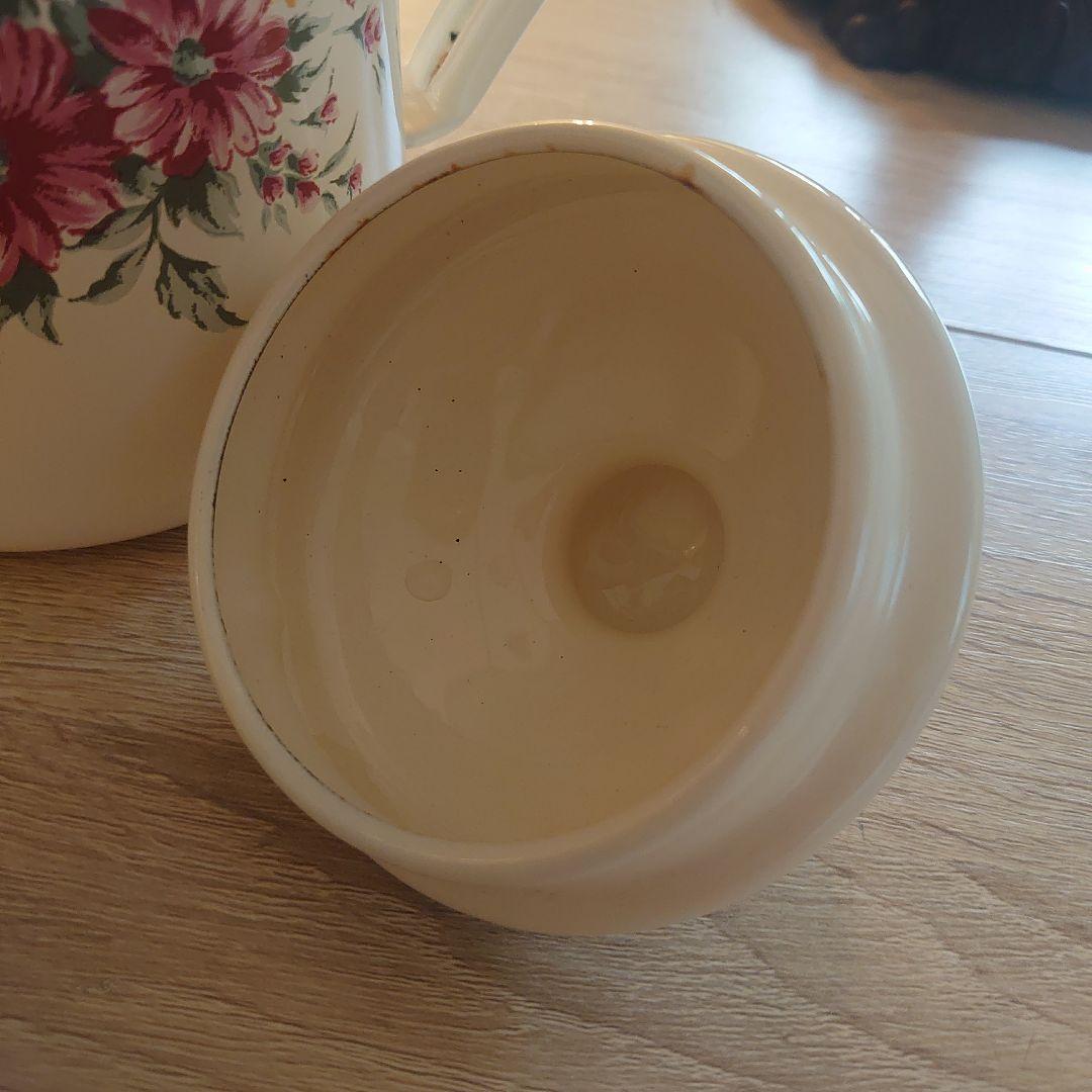 【希少価値】フランス製　アンティーク　ホーロー　ポット　容器