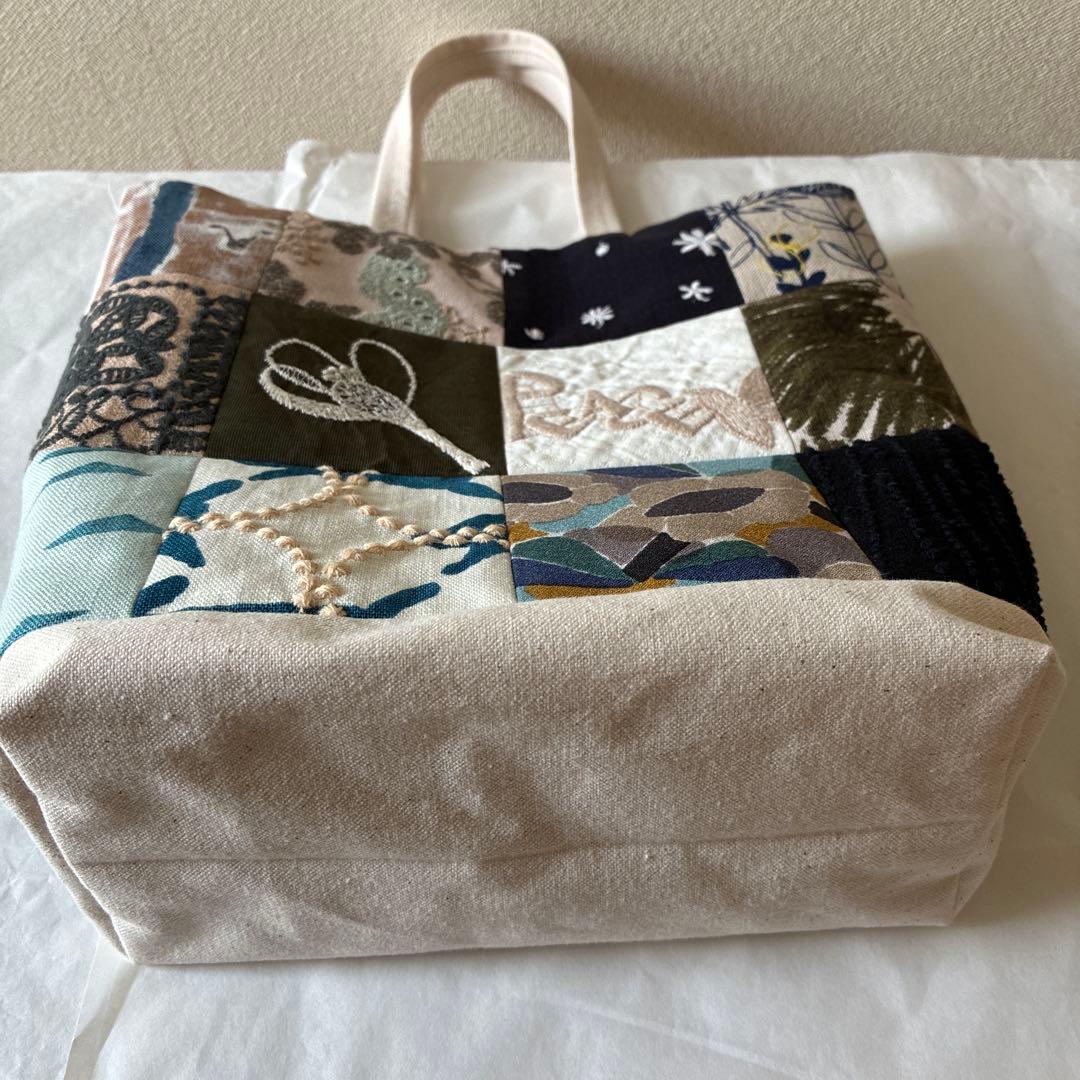 ミナペルホネン 生地使用　パッチワークお散歩トートバッグ