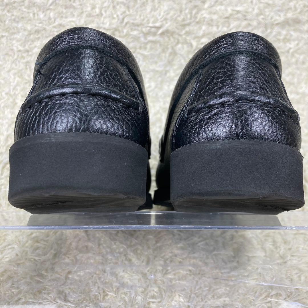 『未使用級』アルテサノス ビットローファー シボ革 ブラック レザー 黒 23