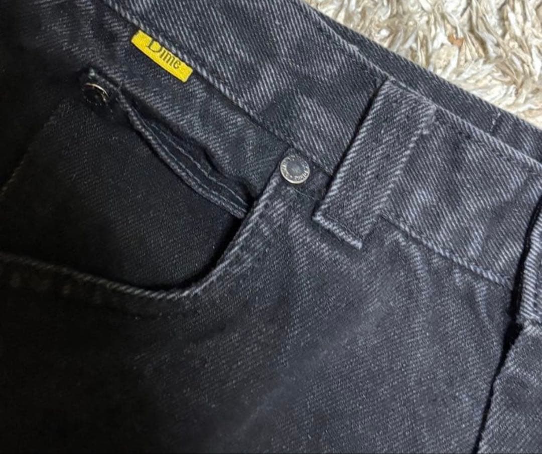 Dime ブラックデニムパンツ