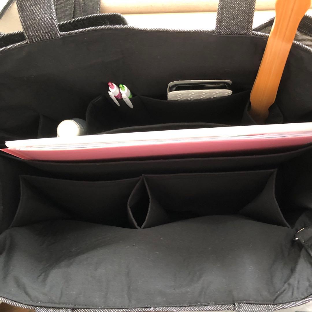 ひめ　トートバッグ　ハンドメイド 2個セット　①黒×AG②黒×S