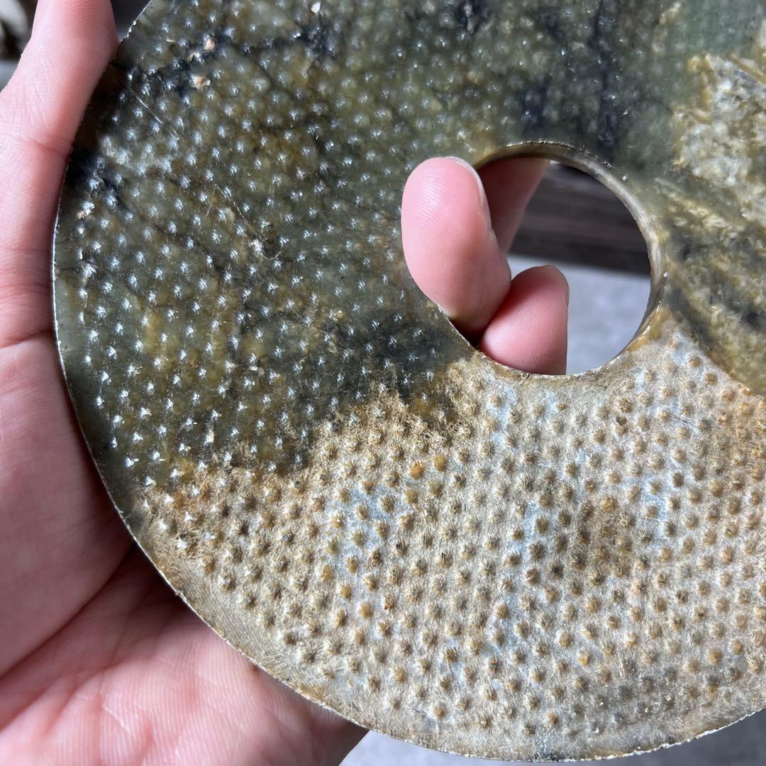 【中国古玩】玉璧　16cm 玉壁　古玉　玉石