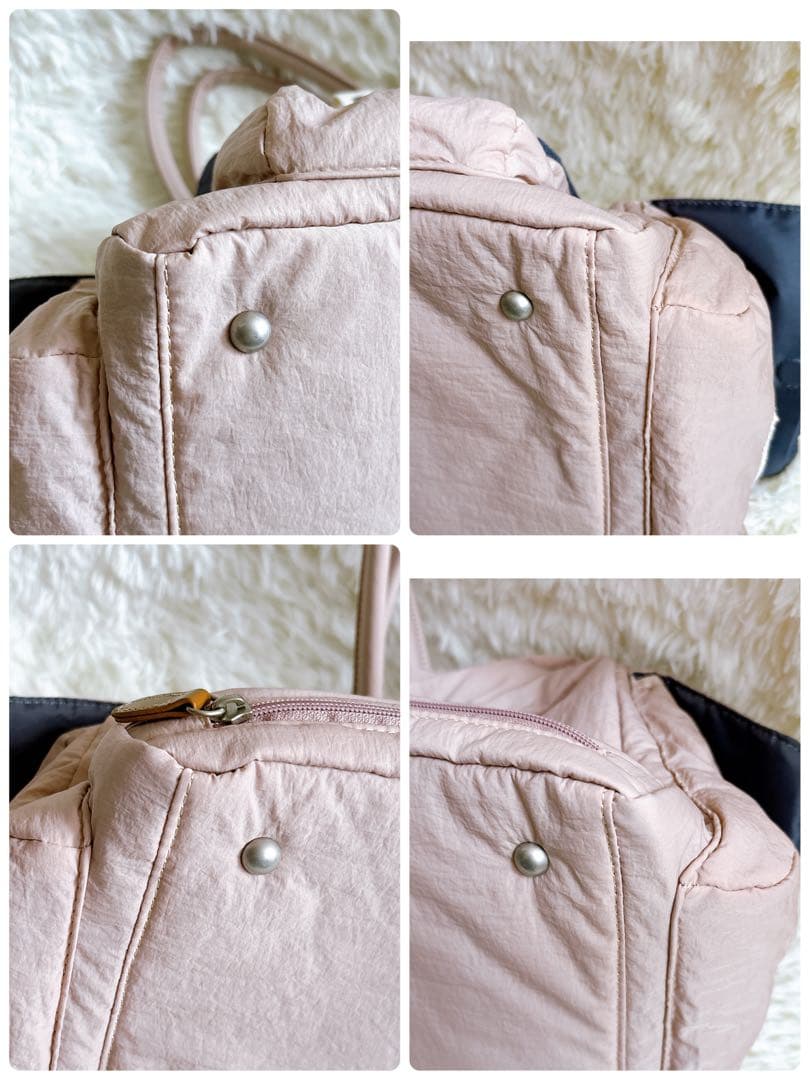 【新品・タグ付き】ONOFF オノフ ボストンバック ナイロン ダスティピンク