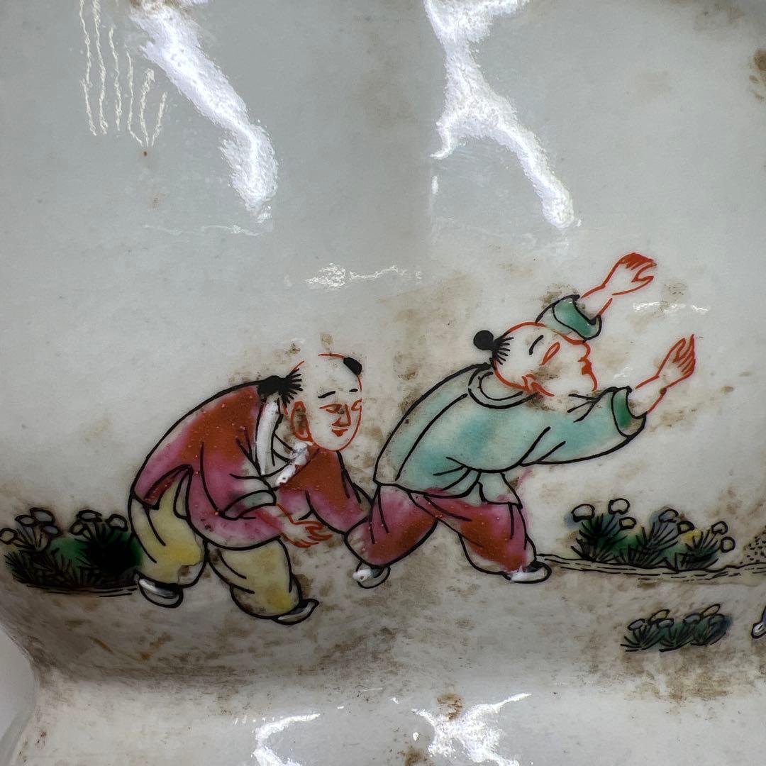 中国清時代　大清同治年製　粉彩大鉢　幅27.2㎝トヒチサ　東な7-1201⭐︎2F