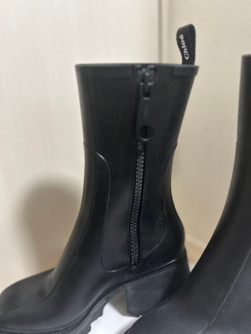 【美品】Chloé ブラック 黒black ラバーブーツ