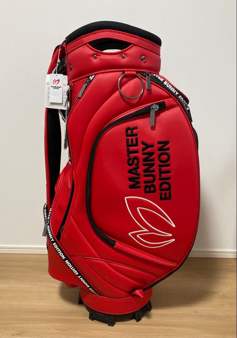 新品 パーリーゲイツ マスターバニー PRO仕様キャディバッグ 赤 UNISEX
