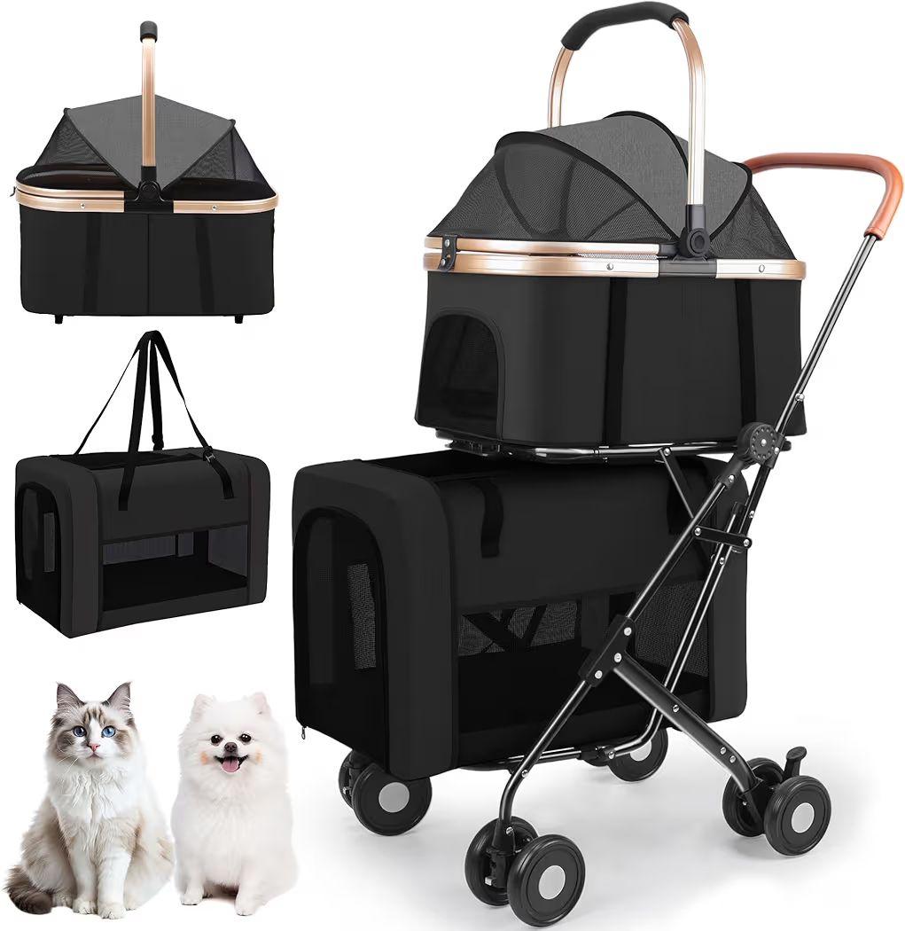 ペットカート 2段 分離型 ダブルデッカー 大容量 折りたたみ式 犬用