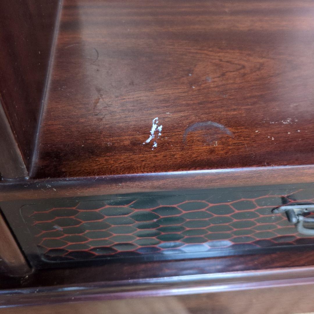 昭和レトロ 鎌倉彫 茶箪笥 和製 飾り棚 シェルフ アンティーク 骨董