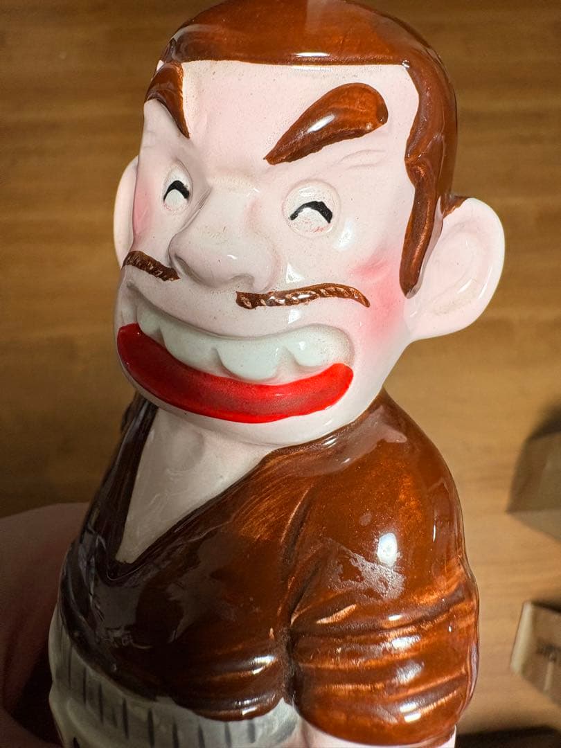 昭和レトロ　じゃりン子チエ　テツ　貯金箱　陶器