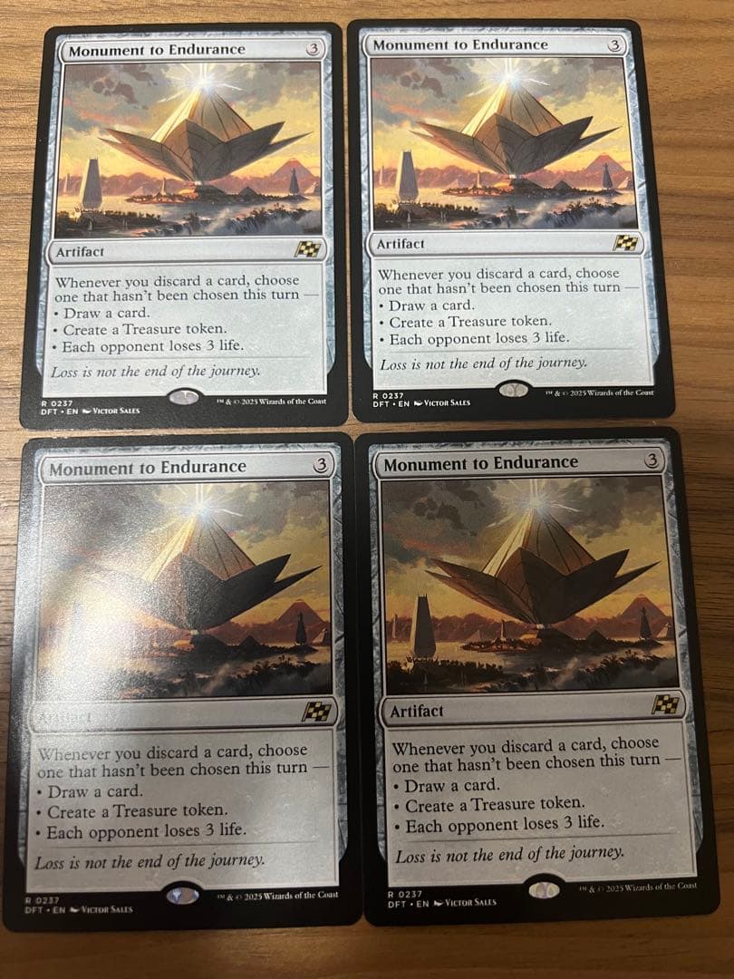 忍耐の記念碑　4枚英語