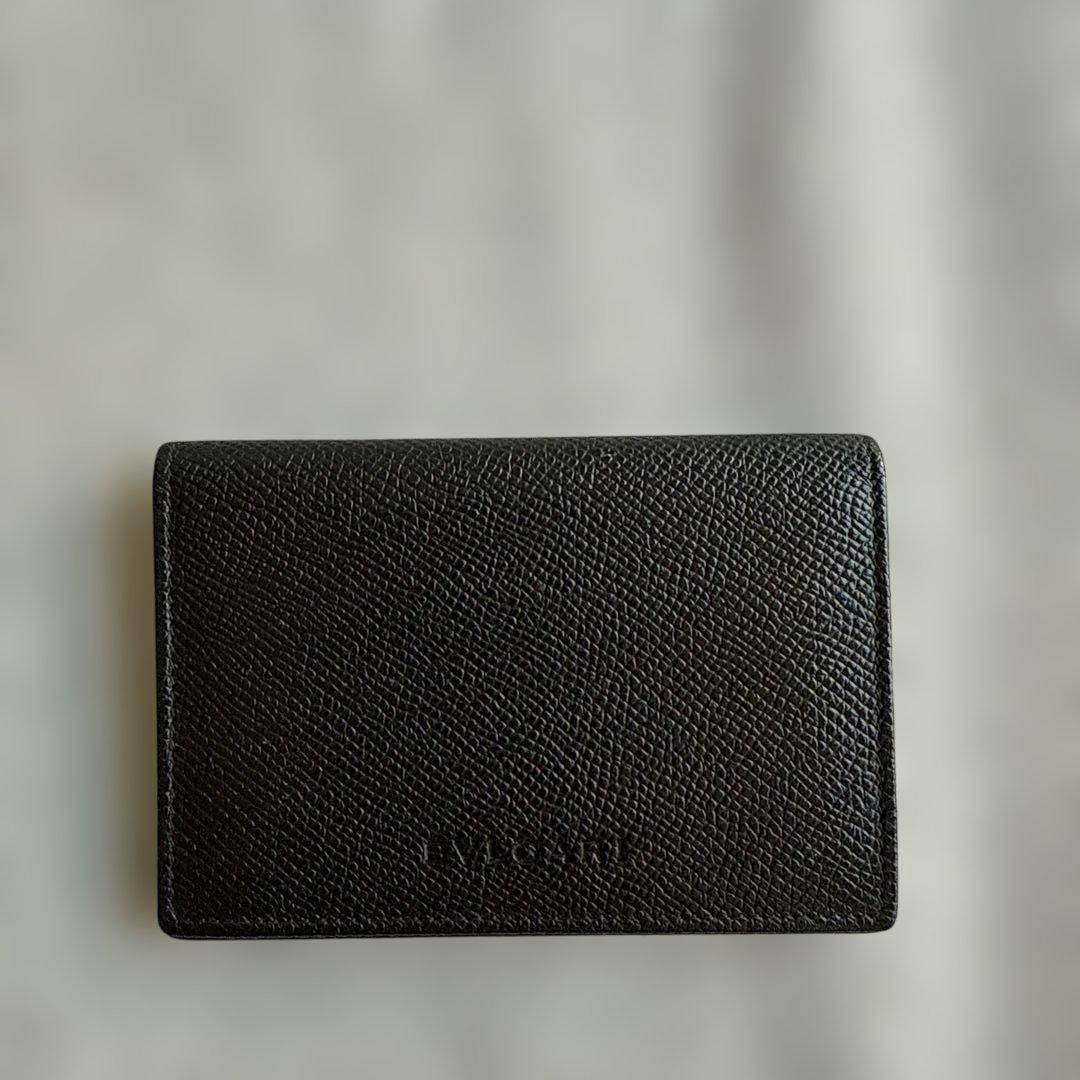 BVLGARI 黒レザー名刺入れ