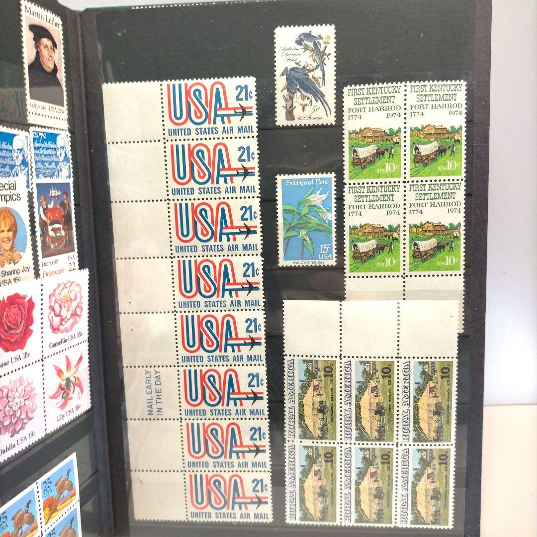 2358 外国切手 アメリカ 切手コレクション大量16ぺ一ジ分全て未使用まとめ