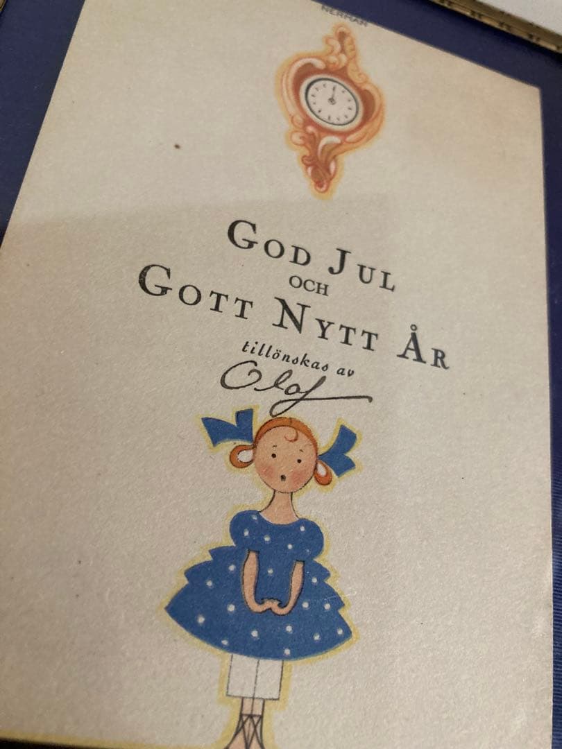 アンティークフレームA★超希少スウェーデン1920年代エイナルネイマンカード入り