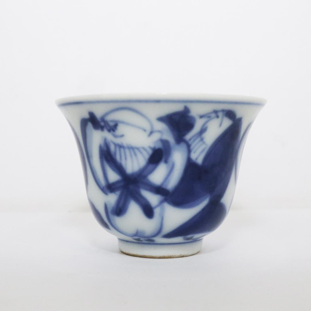 大日本永楽造 急須 湯呑み5客 セット 金彩 染付