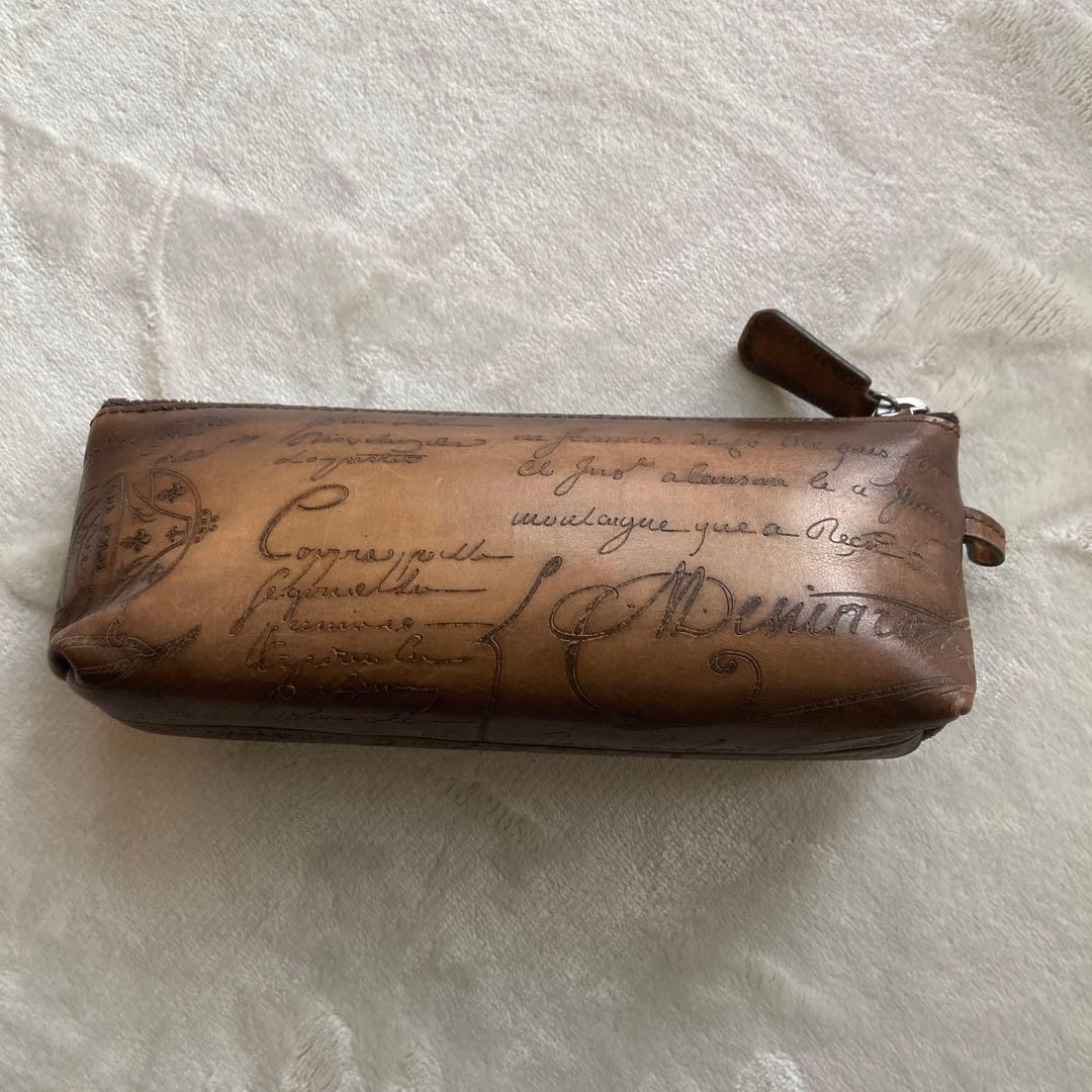 BERLUTI イタリア製 手書き風レザーペンケース