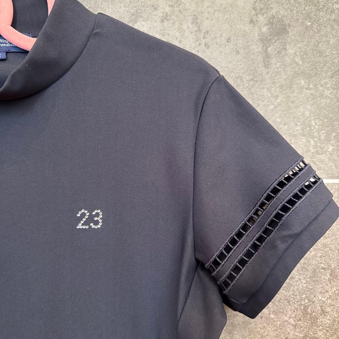 【超美品】 23区ゴルフ ロゴポロシャツ イエロースカート ゴルフウェア