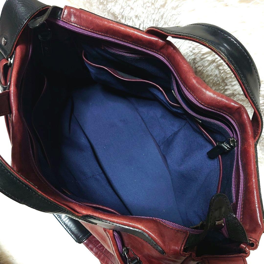 TIP ZONE ティップゾーン 本革 ショルダーバッグ 2way