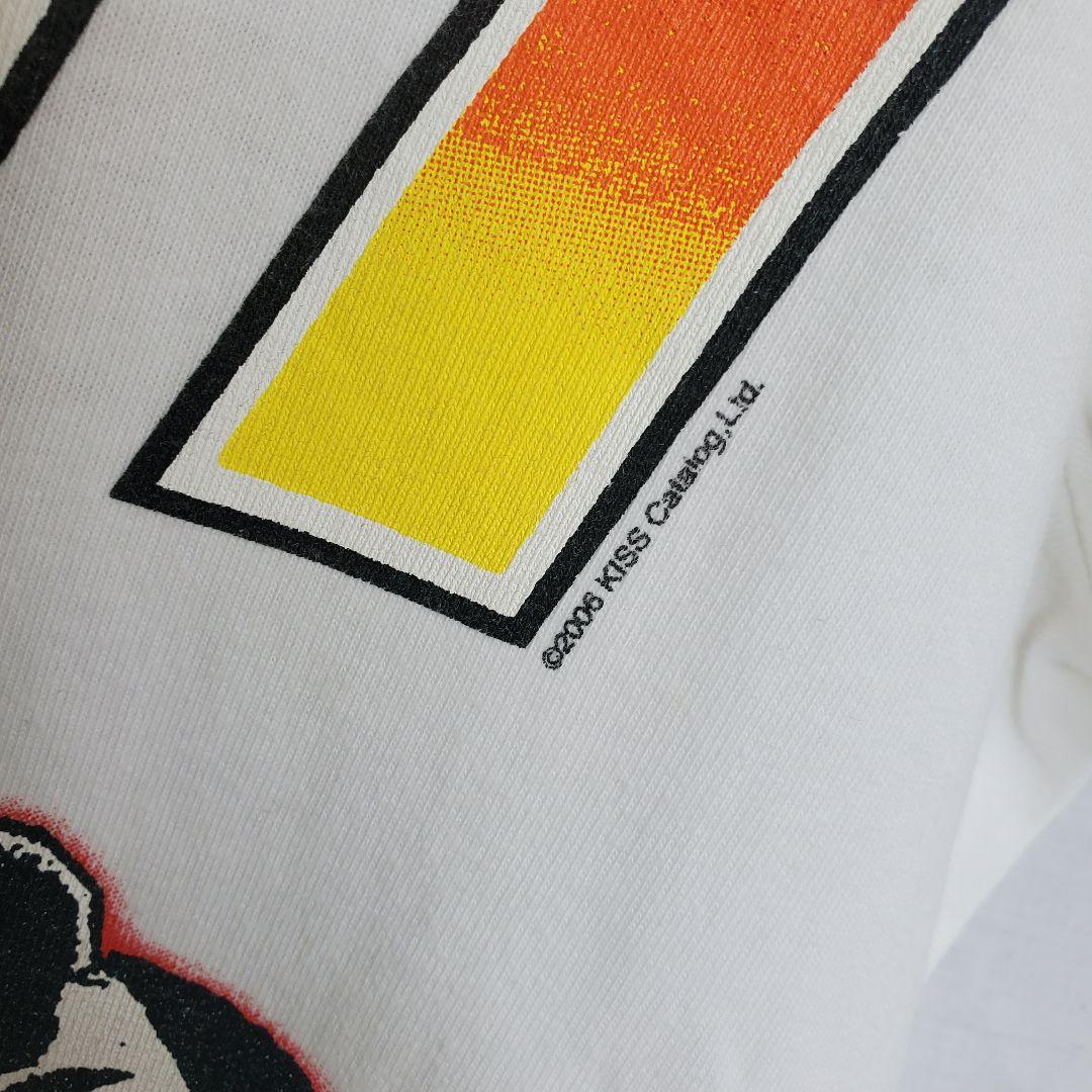 レトロ 当時物 KISS キッス半袖 tシャツ USA製 パンダ 白 バンドT